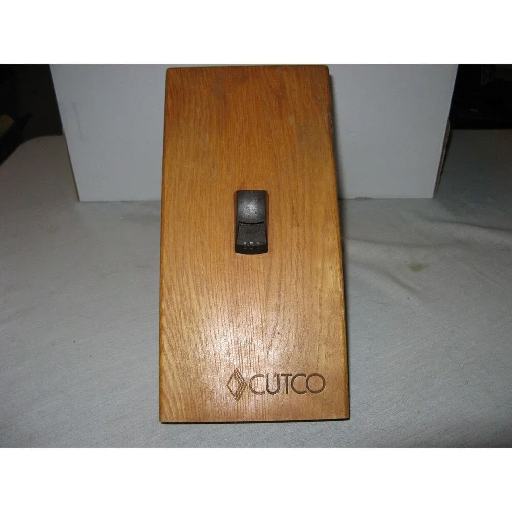 Cutco Wooden 5 Slot Space Saver Knife Block With Folding Stand